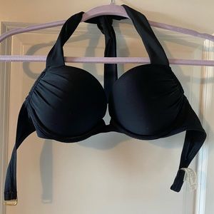 Victoria’s Secret miraculous bombshell swim top, 34A. Adds 2 cup sizes.